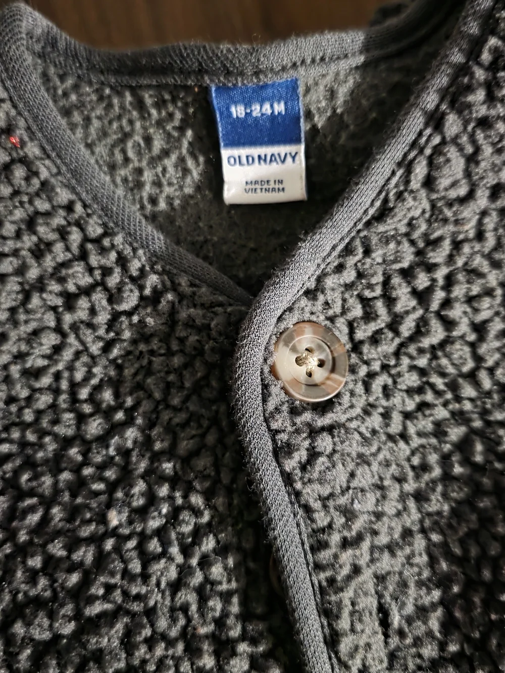 Old Navy Kids Grey Sherpa One Piece with Button Front